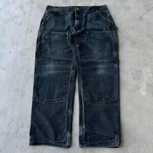 Vintage Y2K Carhartt black double knee work wear carpenter pants
